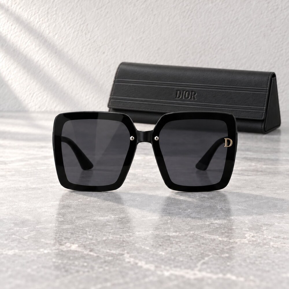 Dior Black Oversized Square Sunglasses